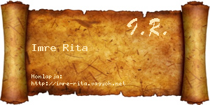 Imre Rita névjegykártya